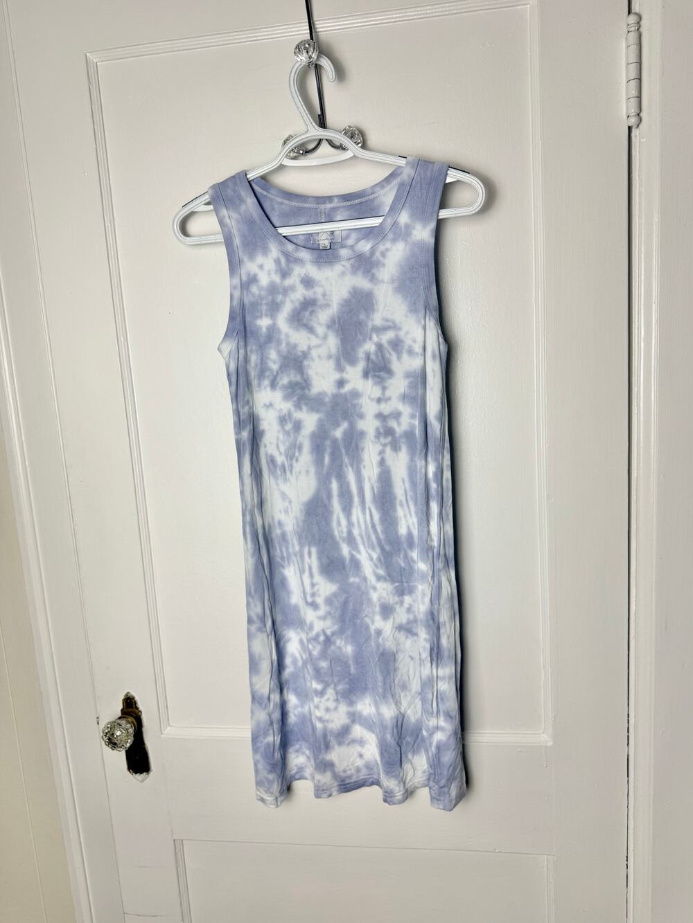 Thread & Supply Blue Purple Jersey Knit Sleeveless Tank Swing Dress Small NWT